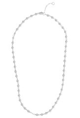 14kt White Gold 16.25" 3mm Polished Jump Ring at 15.25" Pebble Necklace with Lobster Clasp WRC8242-1625