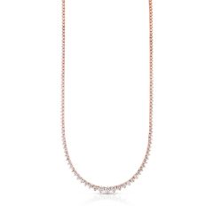 14K Rose Gold Diamond Necklace by Eloquence Z00121543