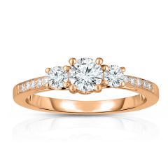 14K Rose Gold Diamond Engagement Ring by Eloquence Z00151255