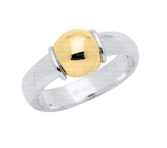 Sterling Silver Cape Cod Ring with 14K Gold Bead